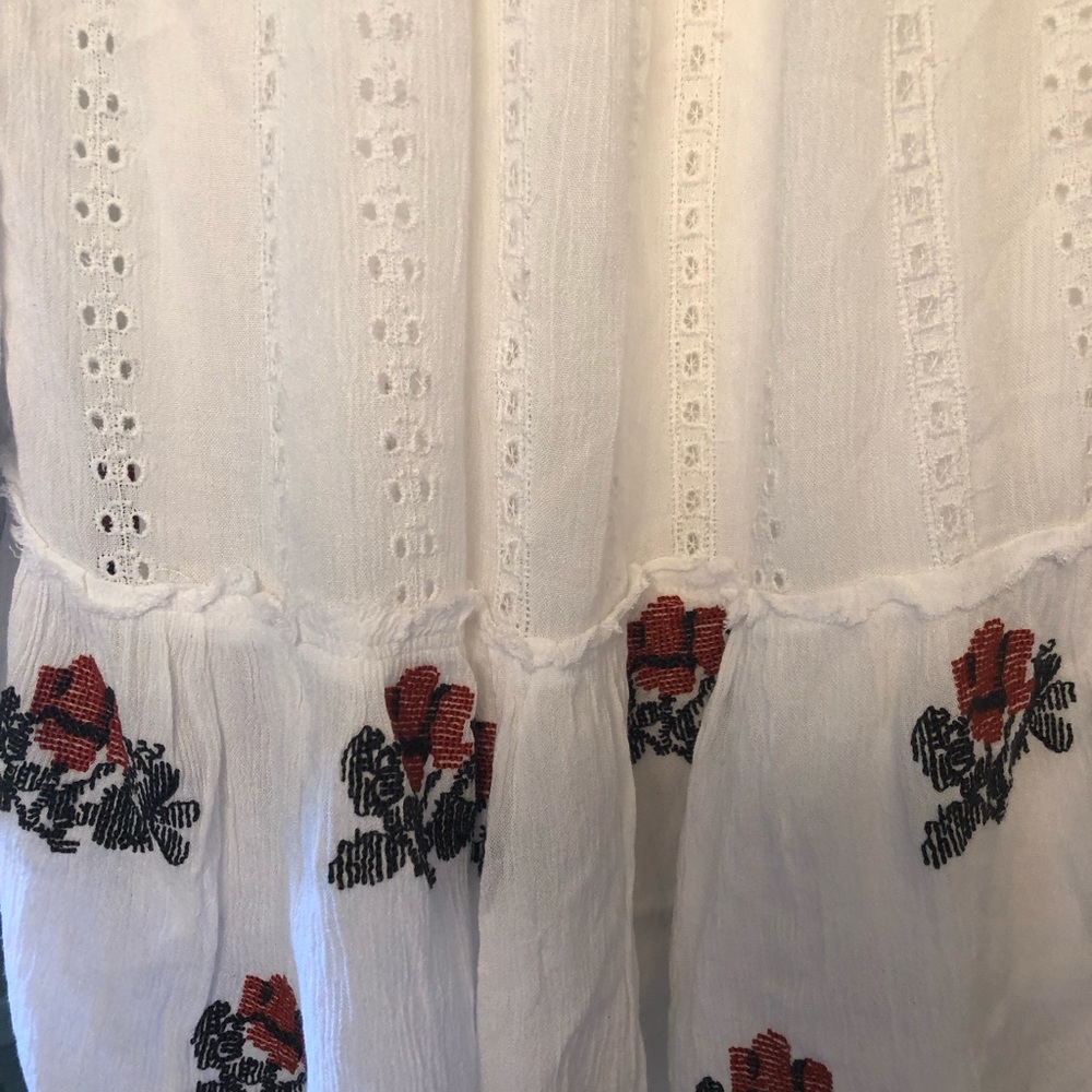 Free people wild horses embroidered mini dress xs